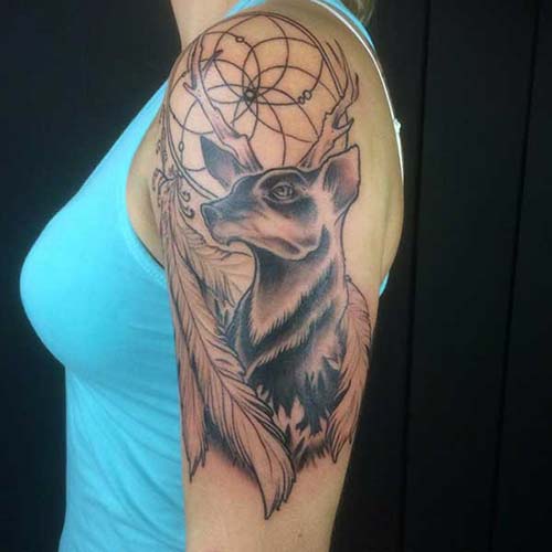 geyik kadın kol dövmeleri deer arm tattoo for woman geyik kadın kol dövmeleri deer arm tattoo for woman