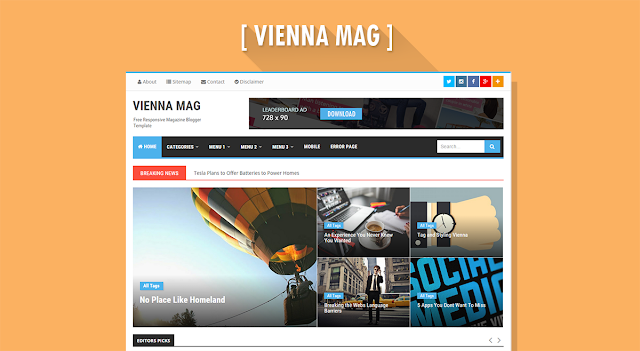 Vienna Mag Responsive Magazine Template