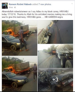 Man Crashes Into A Petrol Tanker In Ogun State (Photos) Horrible-Accident