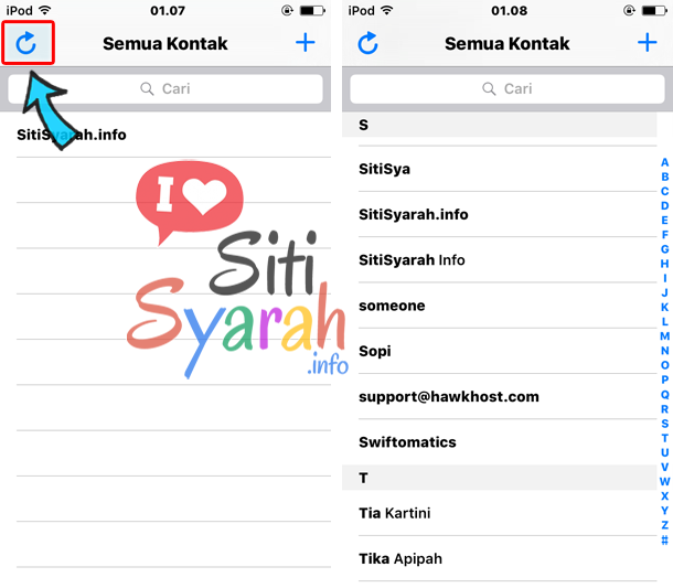 memindahkan kontak android ke iPhone