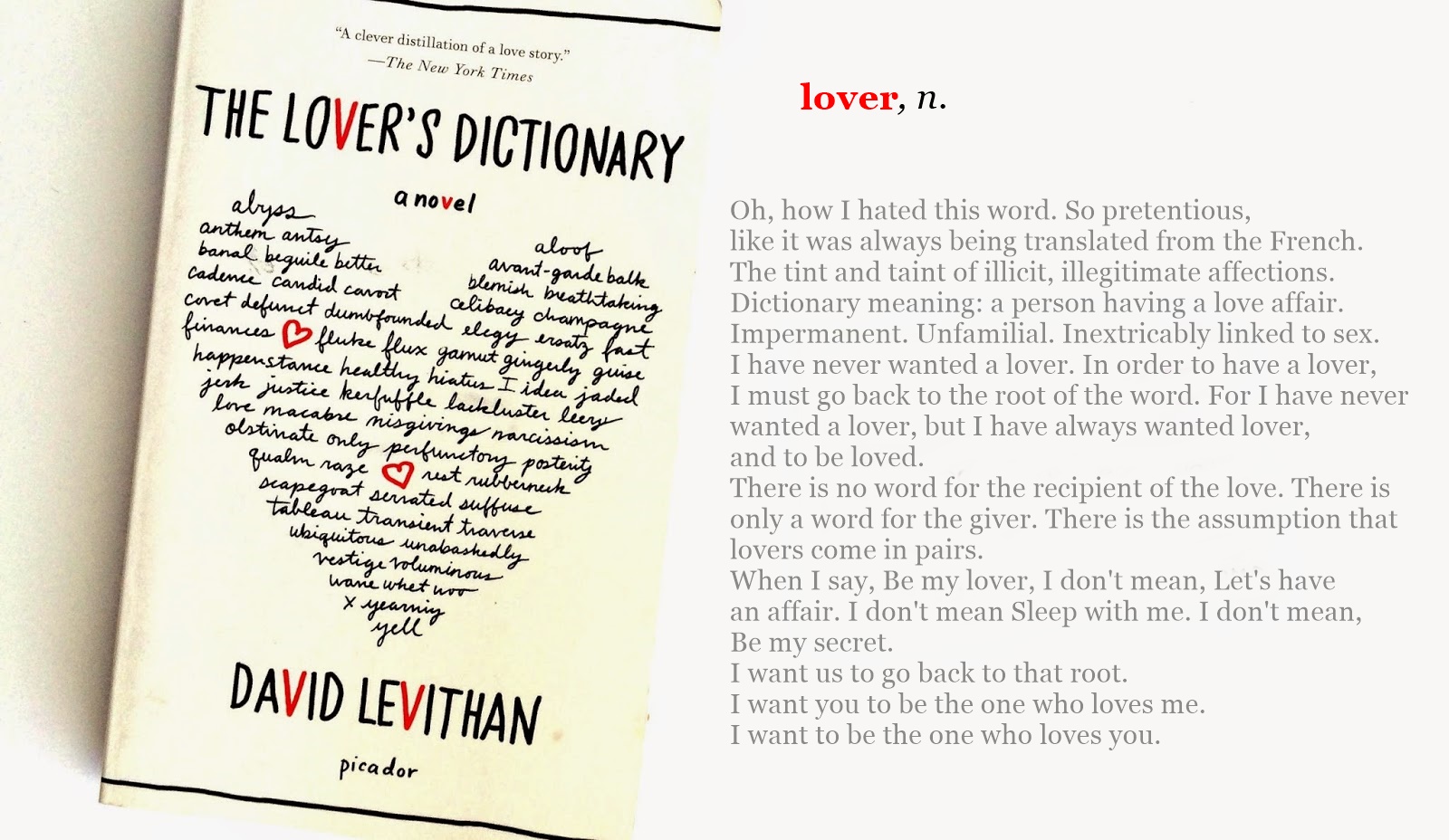 The Lover's Dictionary by David Levithan The Page Walker
