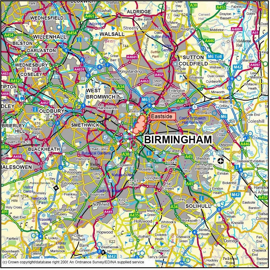 City Map of Birmingham, UK