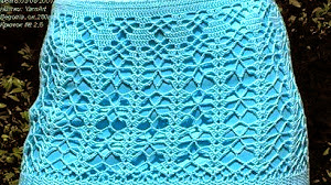 Pollera crochet con diversos puntos