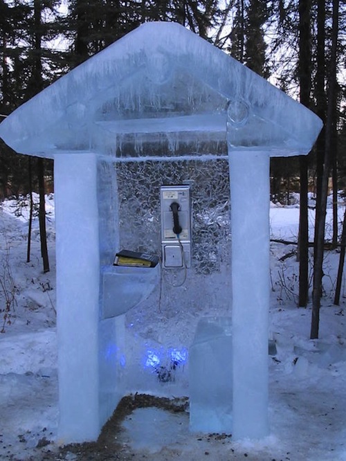 Ice Alaska Phone Booth  