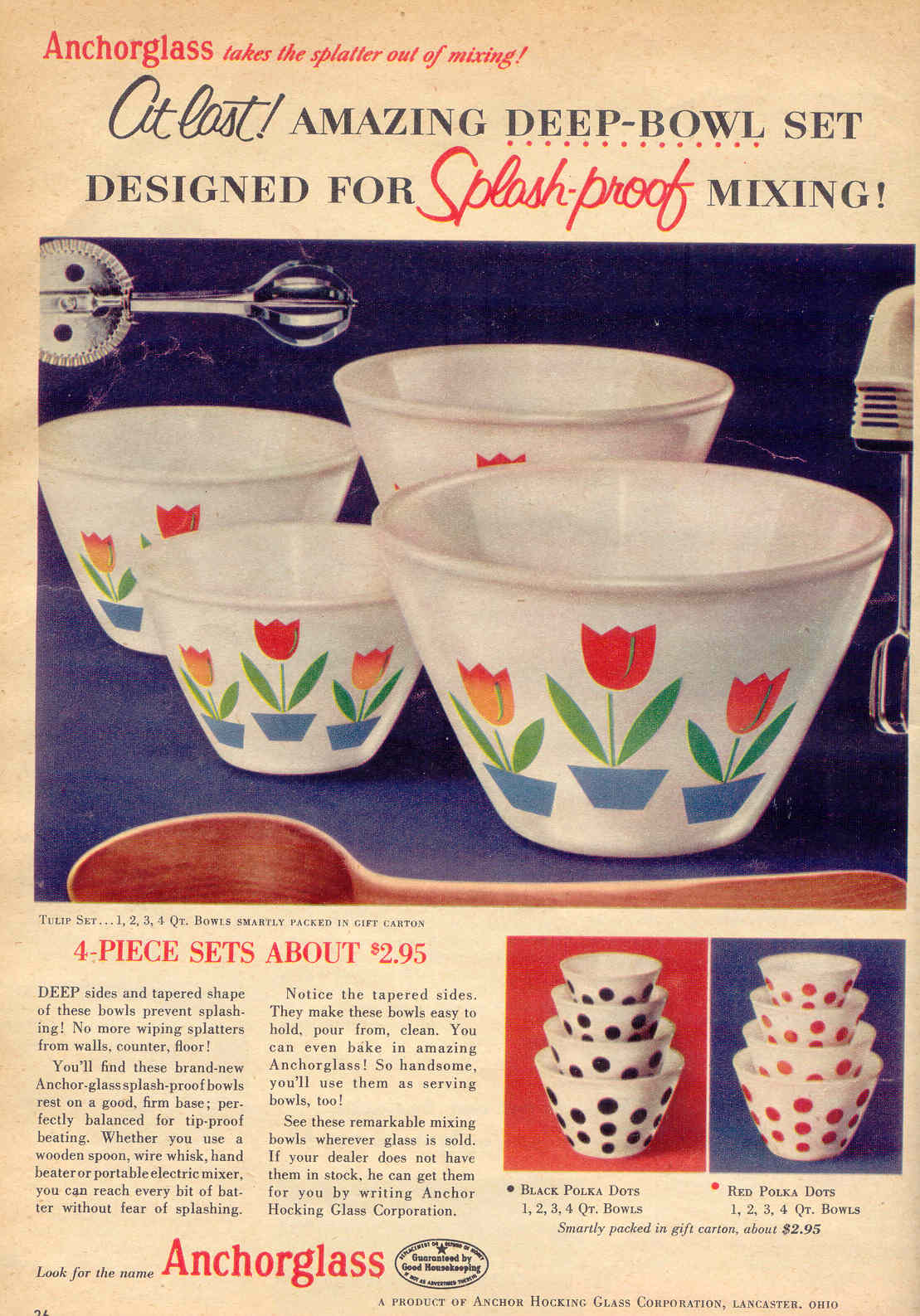 Pyrex tulip bowls