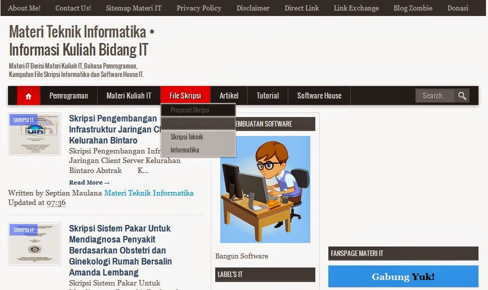 Download Skripsi Teknik Informatika Full Gratis  Berita 