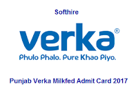 Punjab Verka Milkfed Admit Card