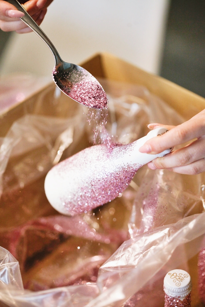 Bridal Shower Diy Rosa Glitzer Sektflaschen Fashion Kitchen Bloglovin