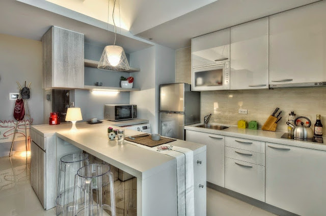 Kitnet ou Quitinete decorada 32m²: perfeição de mini apartamento. Blog Achados de Decoração