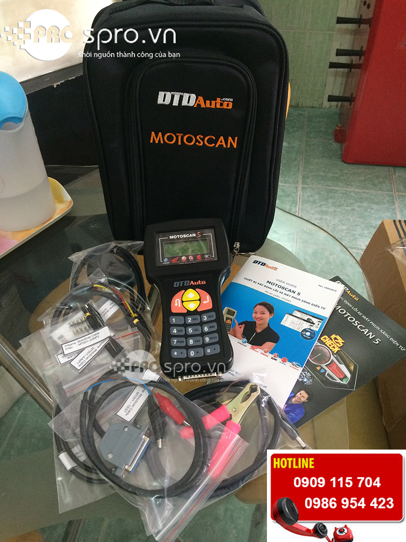 Mua thiết bị đọc lỗi xe máy MOTOSCAN MT001 cho tiệm sửa xe máy, head Honda