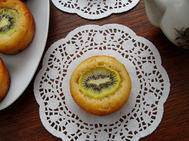Лимонные маффины с киви