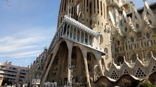 la Sagrada Familia Barcelone Espagne détail La façade de la Passion