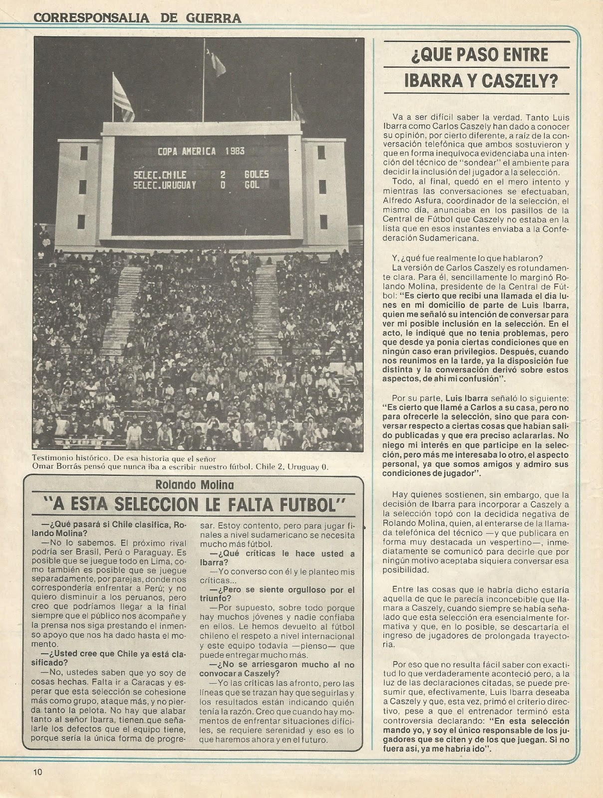 Partidos de la Roja [11/09/1983] ChileUruguay 20