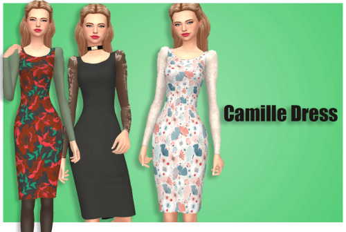 Sims 4 CC Camille Dress