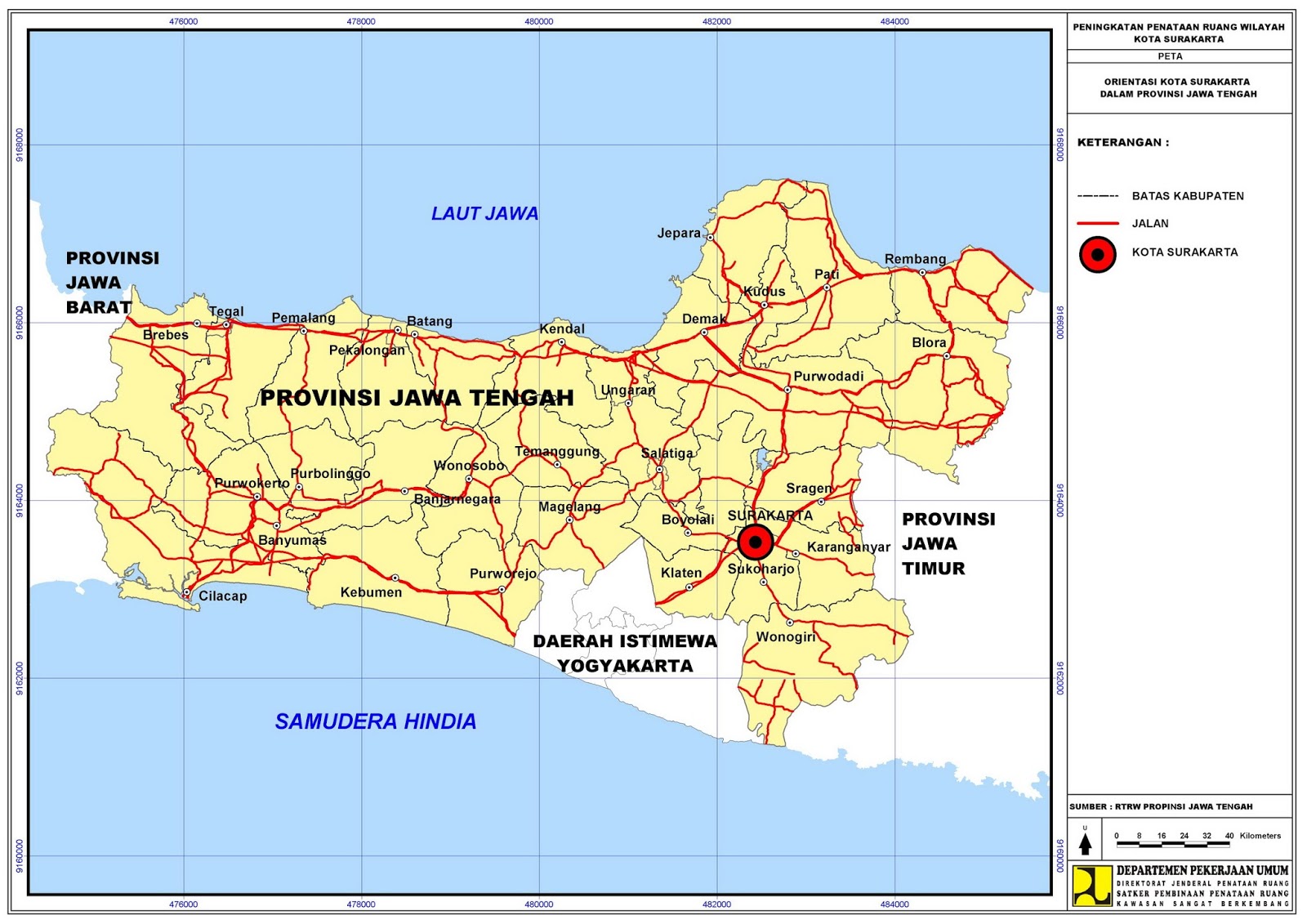  Peta Lengkap Indonesia Peta Orientasi Kota  Surakarta  