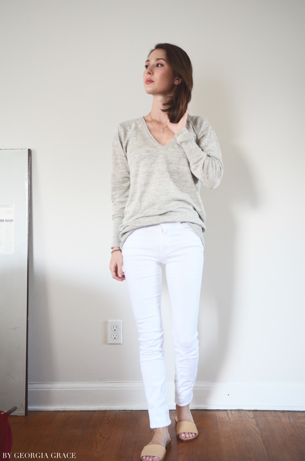 Everlane Linen Deep V Sweater By Grace