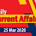 Kerala PSC Daily Malayalam Current Affairs 25 Mar 2020