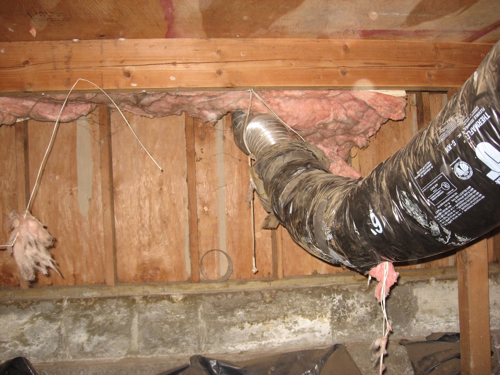 Energy Conservation How To: Where Failed Flex Ducts in a Crawl Space