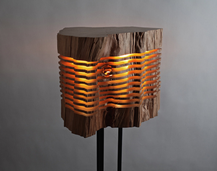 Sliced Sculpture Lamps Highlight the Natural Beauty of Firewood Sliced Sculpture Lamps Highlight the Natural Beauty of Firewood