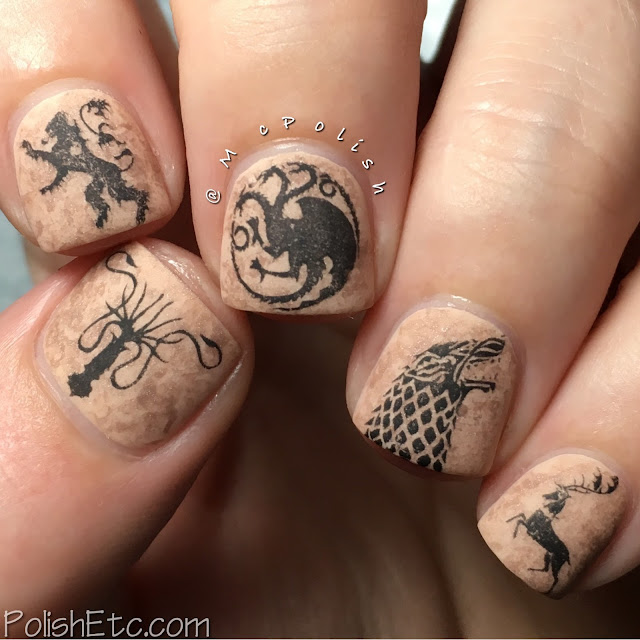 Inspired by A Song of Ice and Fire - Game of Thrones nails - McPolish - #31dc2016Weekly