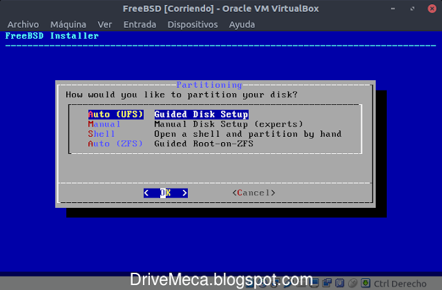 Usamos UFS como esquema de particionado de FreeBSD Usamos UFS como esquema de particionado de FreeBSD