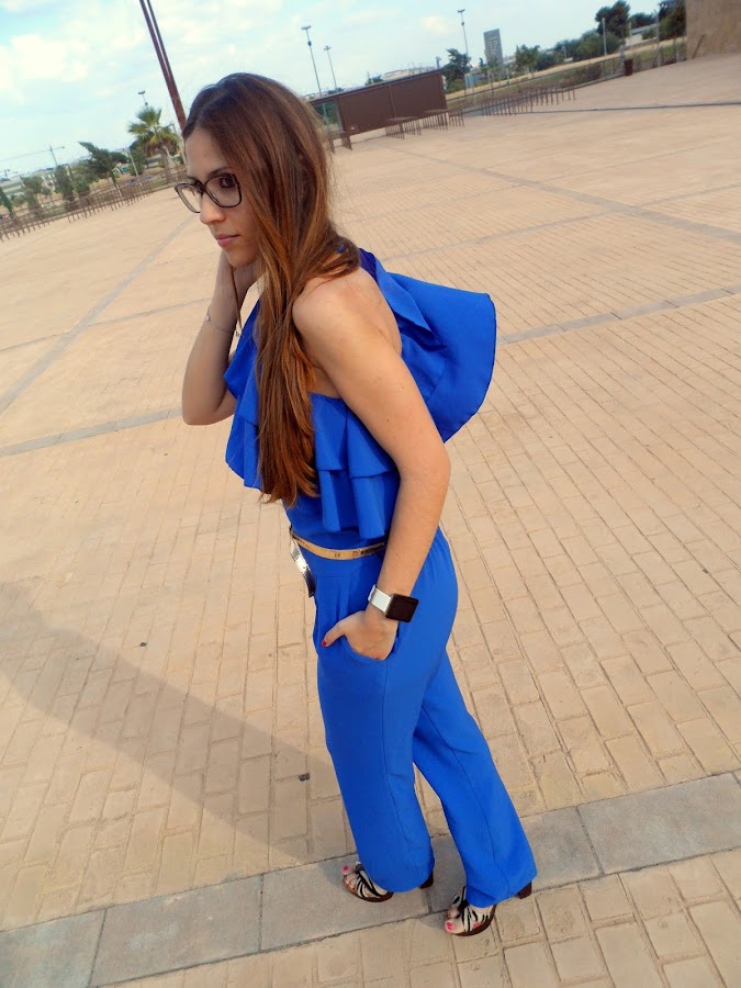 BLUE LONG JUMPSUIT