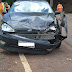 Carro e caminhão colidem no trevo de acesso a Ronda Alta