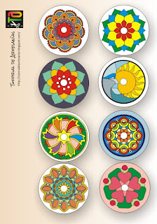 Ejemplo de Mandalas pintados Ejemplo de Mandalas pintados - Tutorial de Artesanias