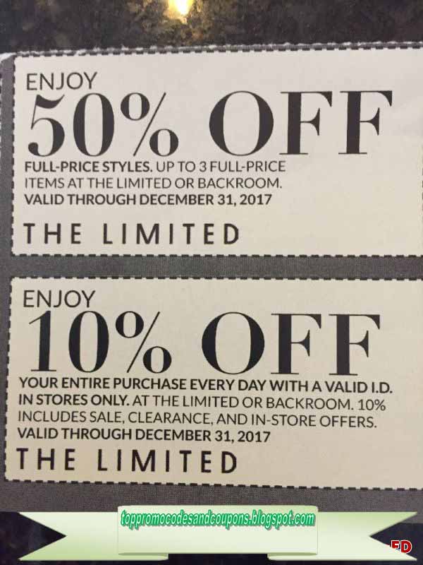 Free Promo Codes and Coupons 2021 The Limited Coupons