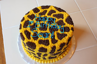 The Buttercream Bakery: Giraffe Print 1st Birthday Cakes