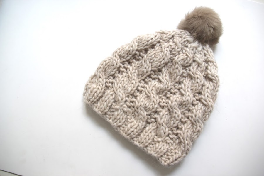 Tutorial de lana: Como hacer gorro trenzado ochos (patrones gratis)