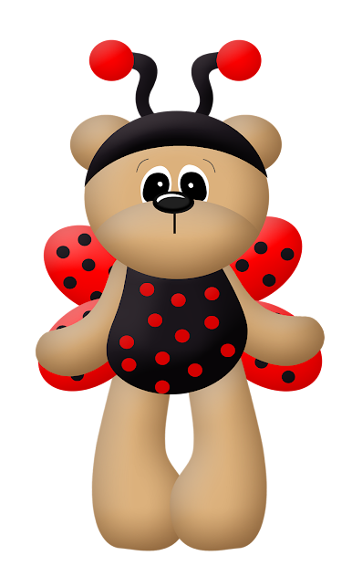 ladybug dress bears clip art