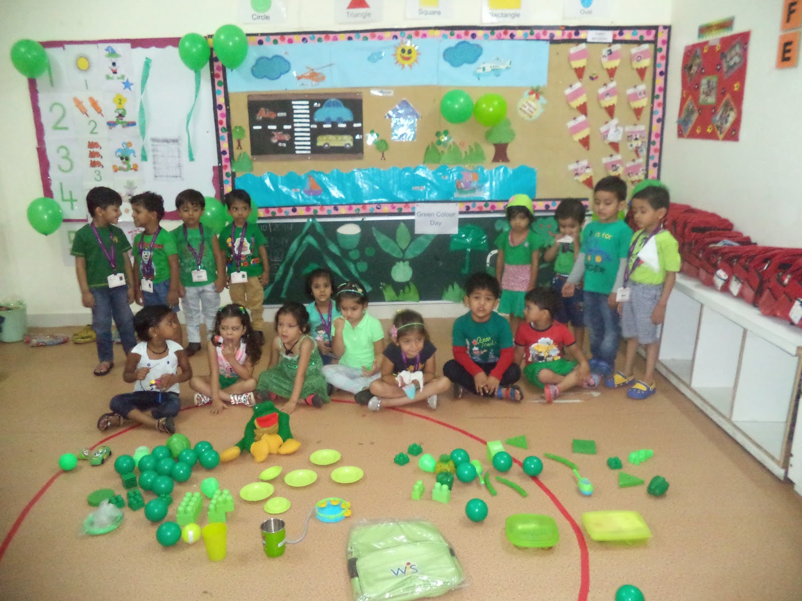 On The Top Of The World Celebrated Green Colour Day Nursery WKSN 