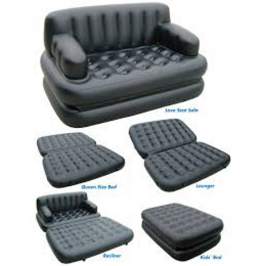 BESTWAY LEISAIR INFLATABLE 5 IN 1 DOUBLE//SINGLE SOFA AIR BED COUCH WITH PUMP