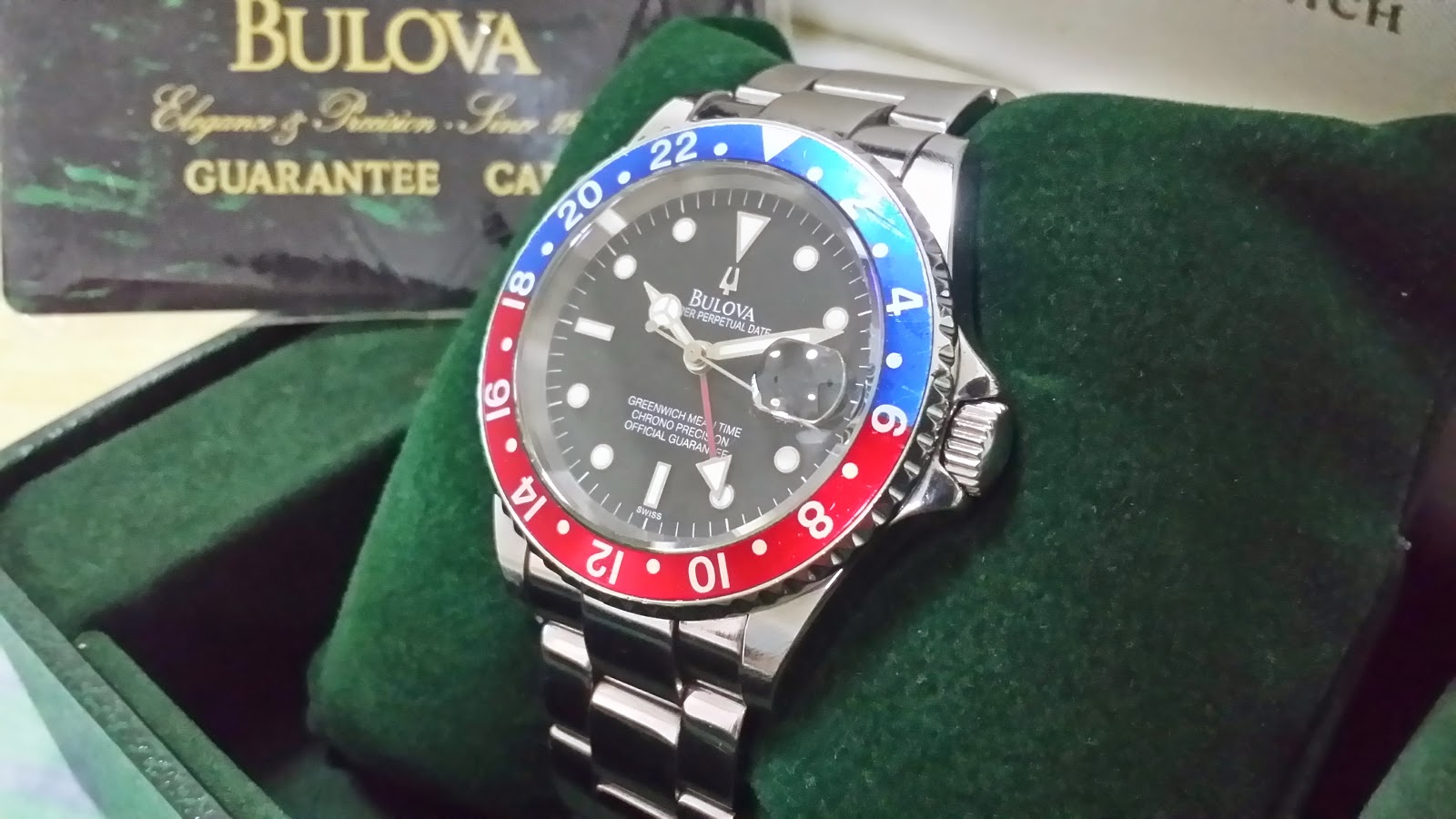 JACK'S TREASURE CHEST OF TIME PIECES: AUTHENTIC BULOVA GMT CHRONO