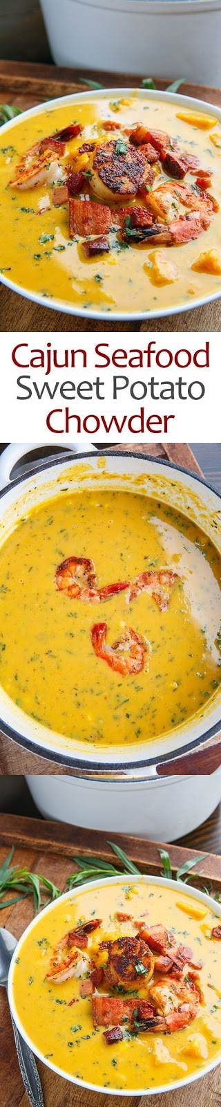 cajun sweet potato seafood