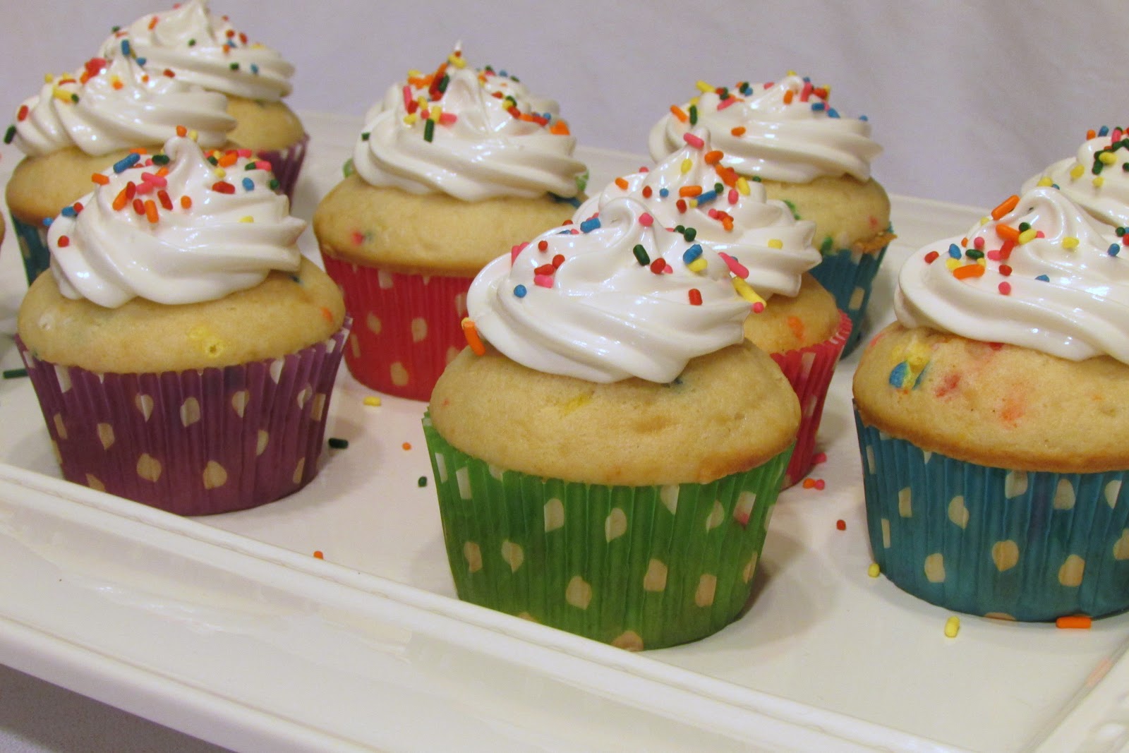 Baker Becky Confetti Cupcakes