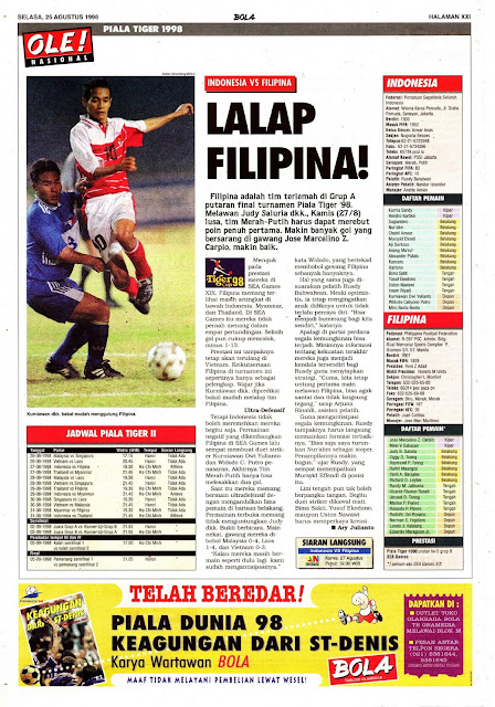 TIGER CUP 1998 INDONESIA VS FILIPINA
