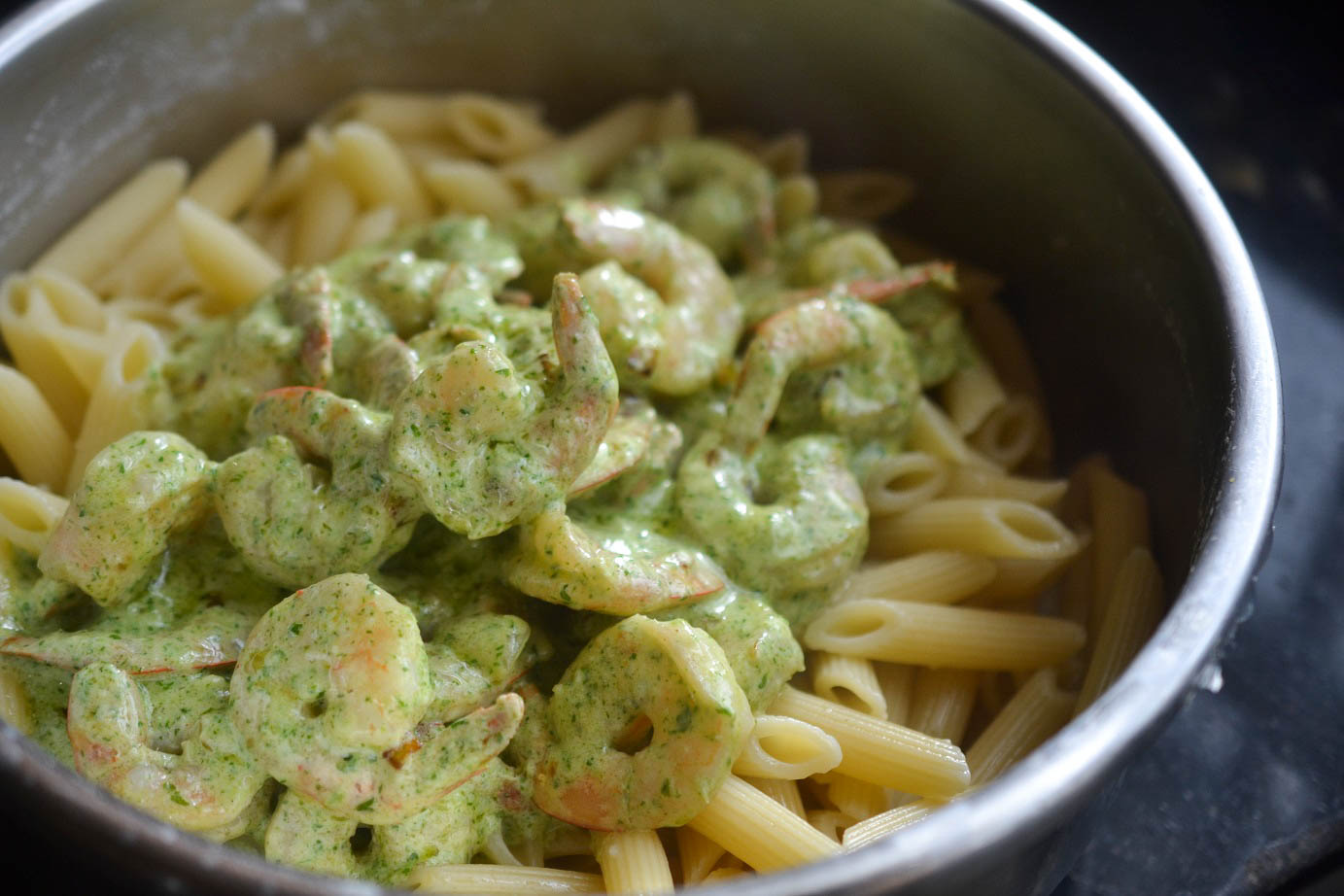 Greedy Girl Garlic parsley shrimp pasta