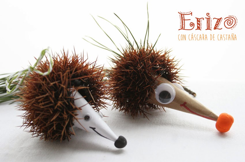 Manualidad: Erizo con cáscara de castaña15