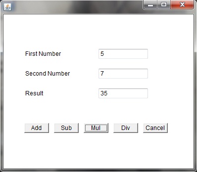 Java Program to Make a Simple Calculator Using AWT