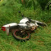 MOTO ENCONTRADA EM MATAGAL É APRESENTADA À DELEGACIA DE POLICIA DE BURI.