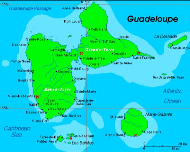 гваделупа на карте