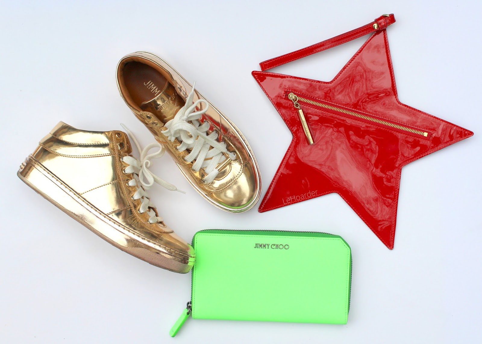 jimmy choo rose gold sneakers