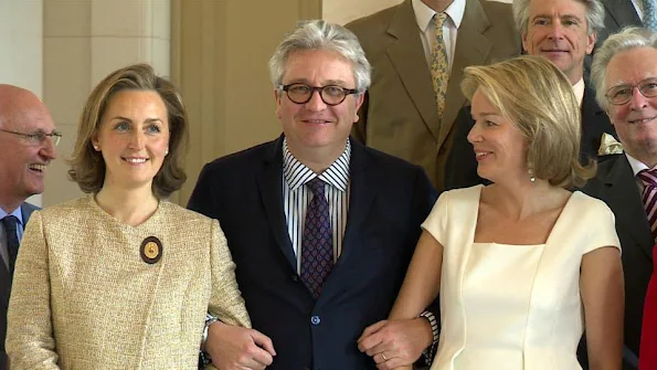 King Albert, Queen Paola, Queen Fabiola, Crown Princess Mathilde, Princess Astrid, Prince Lorenz, Prince Laurent and Princess Claire