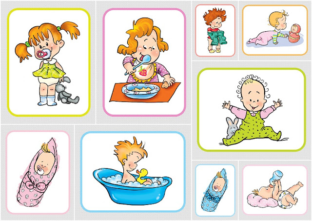 Clipart de Bebés Retro. Clipart de Bebés Retro.