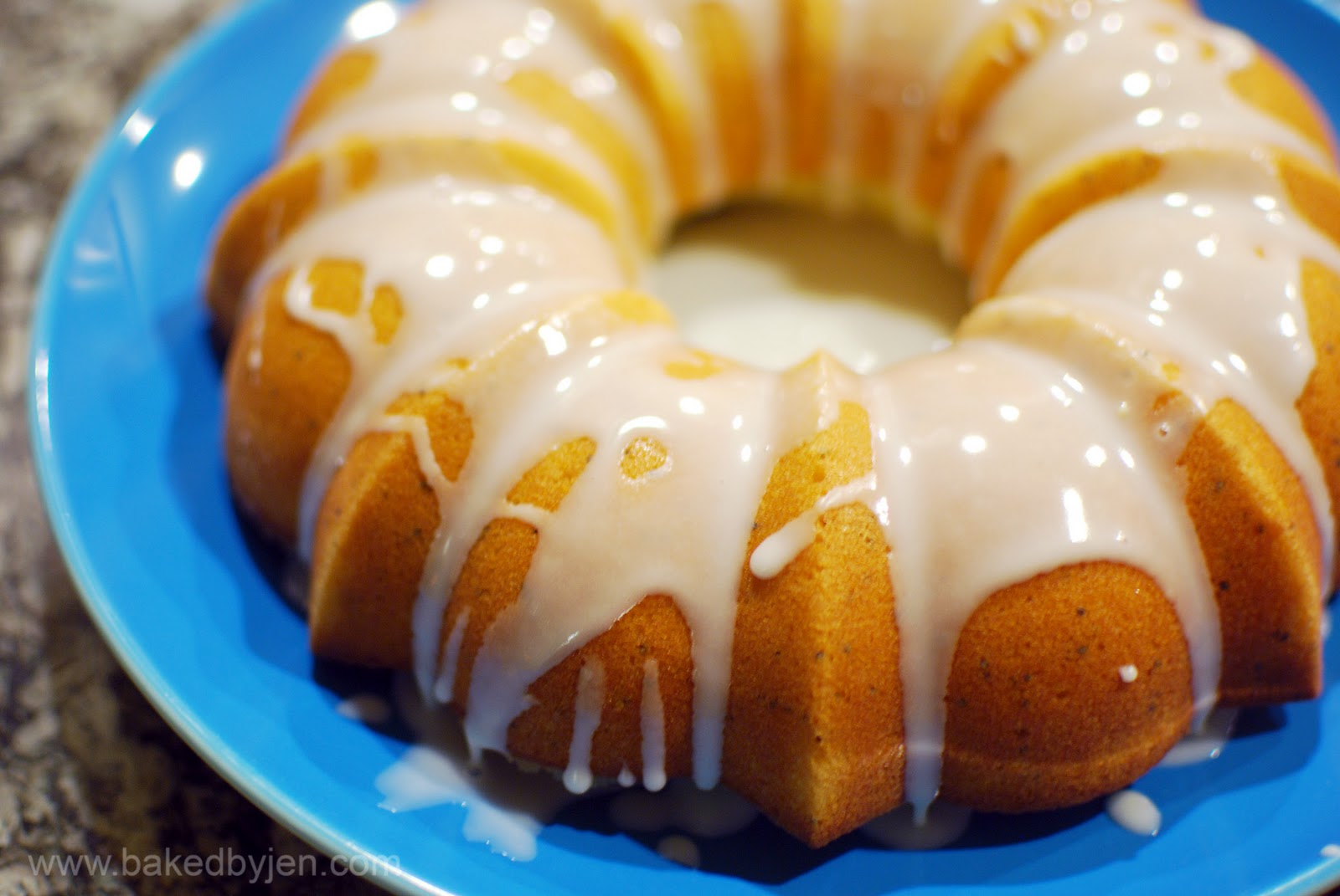 Baked by Jen Lemon Poppy Seed Bundt Cake