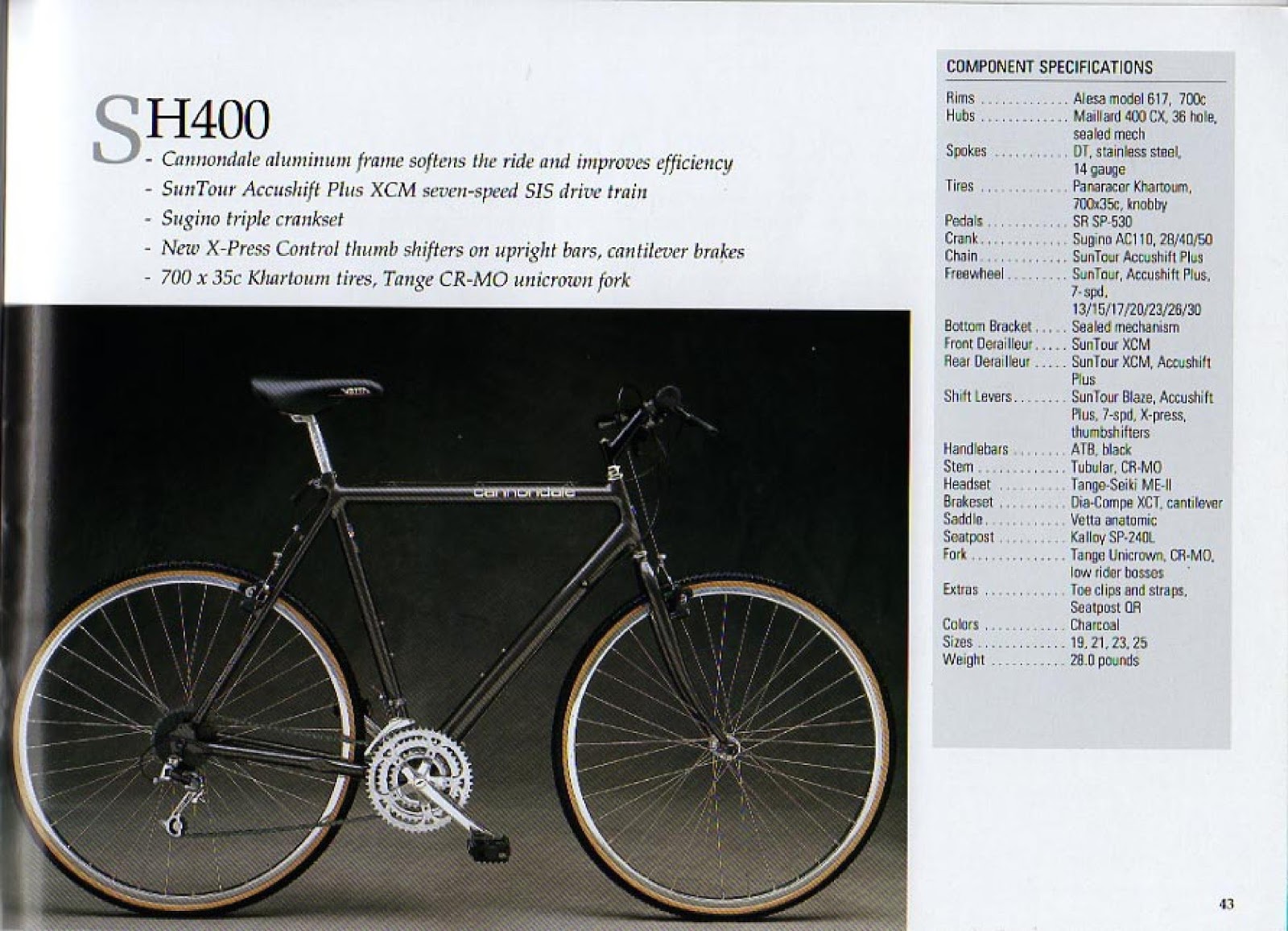 CATALOGUES CANNONDALE CANNONDALE 1990