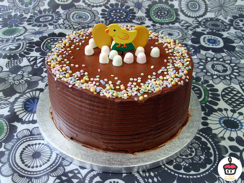 Easter Cake Vanilla Cake 2 Ingredients Chocolate Frosting A