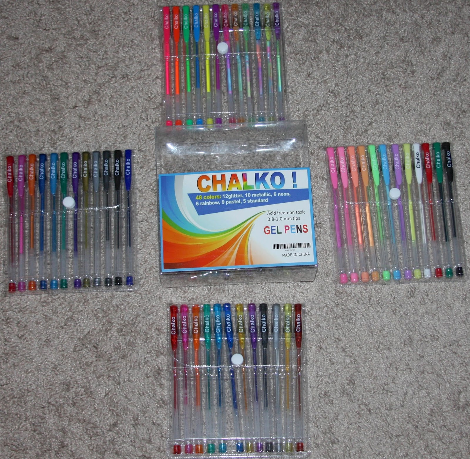 A Learning Journey: Tomoson Review: Chalko's 48-Pack Gel Pens Set
